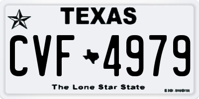 TX license plate CVF4979