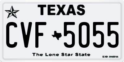 TX license plate CVF5055