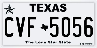 TX license plate CVF5056