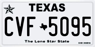 TX license plate CVF5095
