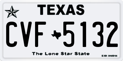 TX license plate CVF5132