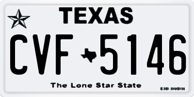 TX license plate CVF5146