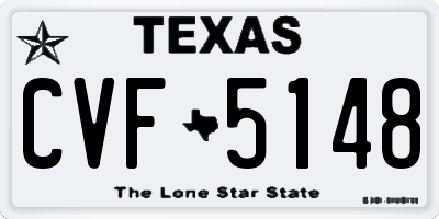 TX license plate CVF5148