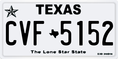 TX license plate CVF5152