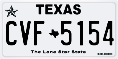 TX license plate CVF5154