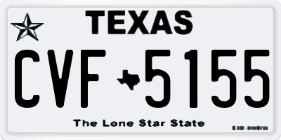 TX license plate CVF5155