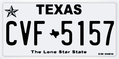 TX license plate CVF5157