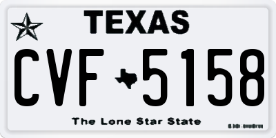 TX license plate CVF5158