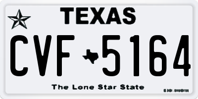 TX license plate CVF5164