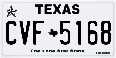 TX license plate CVF5168