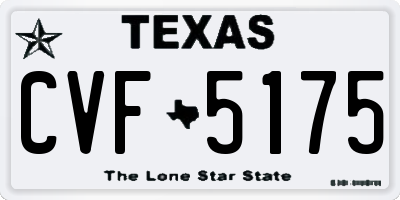 TX license plate CVF5175