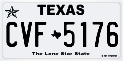 TX license plate CVF5176