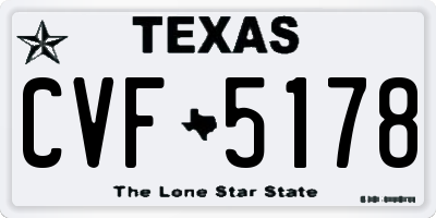 TX license plate CVF5178