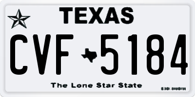 TX license plate CVF5184