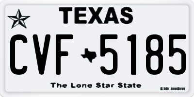 TX license plate CVF5185
