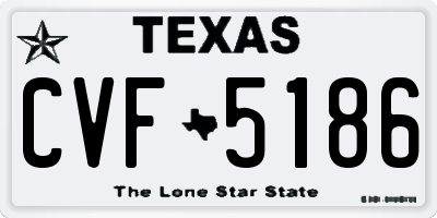 TX license plate CVF5186