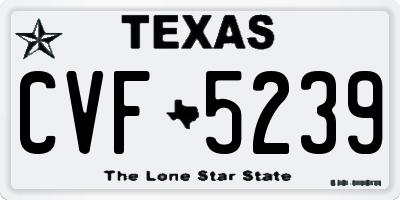 TX license plate CVF5239