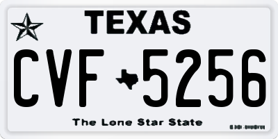 TX license plate CVF5256