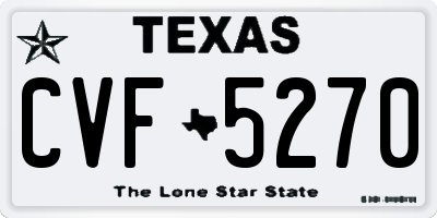 TX license plate CVF5270