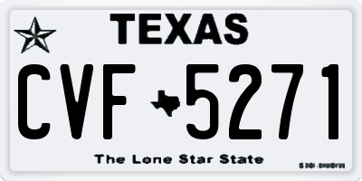 TX license plate CVF5271