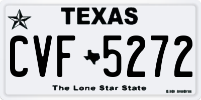 TX license plate CVF5272