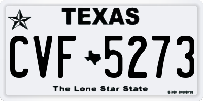 TX license plate CVF5273