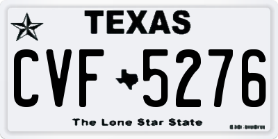 TX license plate CVF5276