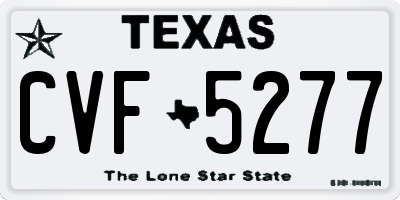 TX license plate CVF5277
