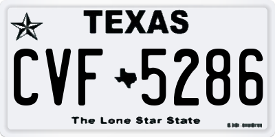 TX license plate CVF5286