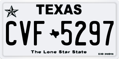 TX license plate CVF5297