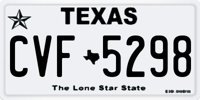TX license plate CVF5298