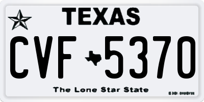 TX license plate CVF5370