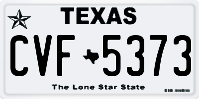 TX license plate CVF5373