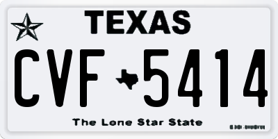 TX license plate CVF5414