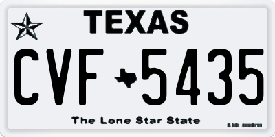 TX license plate CVF5435