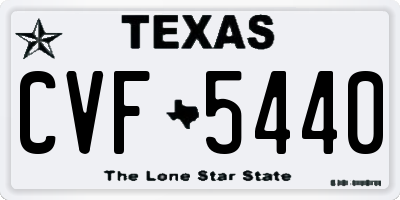 TX license plate CVF5440