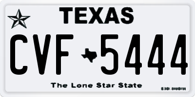 TX license plate CVF5444
