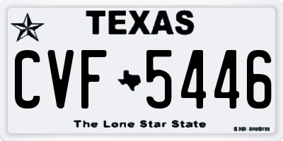 TX license plate CVF5446
