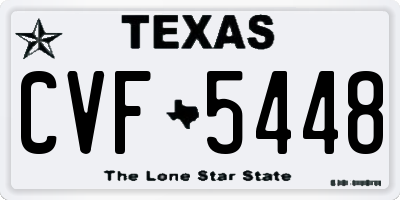 TX license plate CVF5448