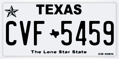 TX license plate CVF5459
