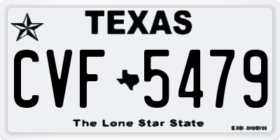 TX license plate CVF5479