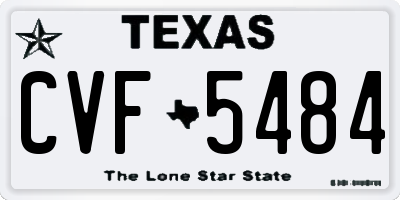 TX license plate CVF5484