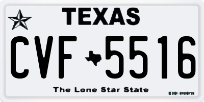 TX license plate CVF5516