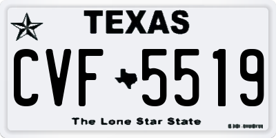 TX license plate CVF5519