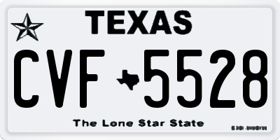 TX license plate CVF5528