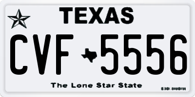 TX license plate CVF5556