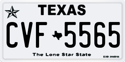 TX license plate CVF5565
