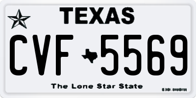 TX license plate CVF5569