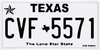 TX license plate CVF5571