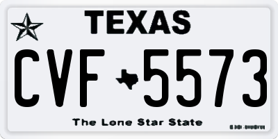 TX license plate CVF5573